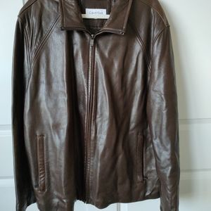 Calvin Klein Men's 100% Leather Jacket Size XL